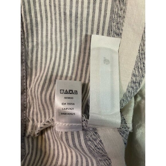 Lou & Grey Striped Sleeveless Linen Racerback Casual Mini Dress Jumper Size 2 - Picture 7 of 8